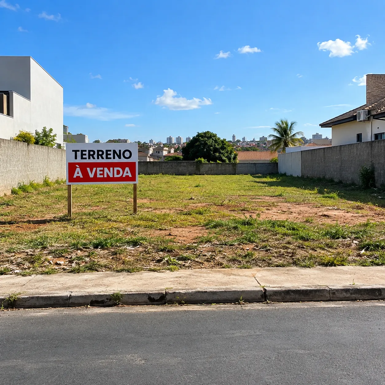 Terreno urbano plano pronto para construir